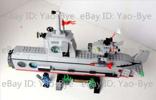 15 LARGE MODERN NUCLEAR POWERED SUBMARINE BUIDLING TOYS 3 MINIFIG 382 