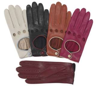 SOUTHCOMBE Womens Contrast Leather Driving Glove  