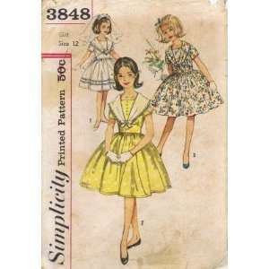   Sewing Pattern Girls Midriff Dress Size 12 Arts, Crafts & Sewing