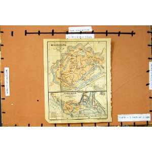  Map 1905 Street Plan Middelburg Vlissingen Netherlands 