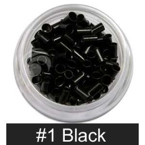 Copper Micro Rings Link Hair Extensions #1 Black