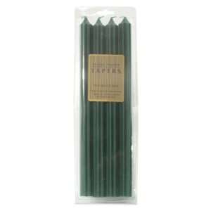     Rustic Fluted Tapers   4pc Box 12in Hunter Green