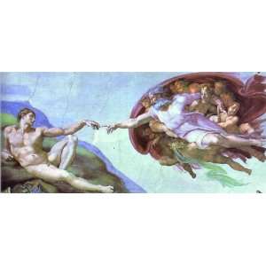 Hand Made Oil Reproduction   Michelangelo Buonarroti   24 x 12 inches 