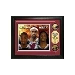  Miami Heat Big Three 24KT Gold Coin PhotoMint Sports 