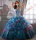 Stock Masquerade Wedding Dress Bride Prom Ball Gown Size 6 8 10 12 14 
