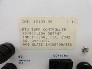 Ace Glass Incorporated RTD Temperature Controller 12103  