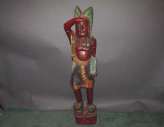 48 Cigar Store Carved Wooden Indian Chief Statue  