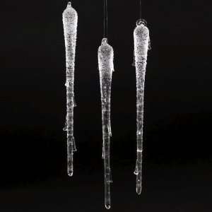   Glass Icicle Christmas Ornaments 6.75 by Gordon