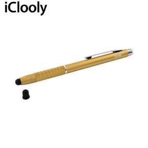  iClooly Universal Alumi Stylus + Pen 2 in 1   Gold 