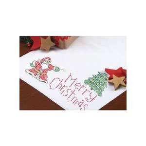  Santas Wish Dresser Scarf Stamped Cross Stitch Kit Arts 
