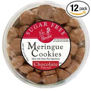 Miss Meringue Sugar Free Meringue Cookies, Chocolate, 3.3 Ounce 