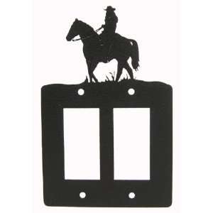  Female RIDER Double GFI Rocker Light Switch Plate Cover 