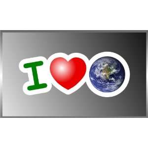  I Love Earth I Heart Earth Vinyl Decal Bumper Sticker 3 X 