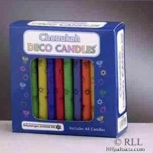  Chanukah Multicolored Deco Candles 