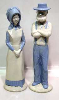   of Large Ceramic Figures AMISH Man & Woman, approx. 12 inches tall