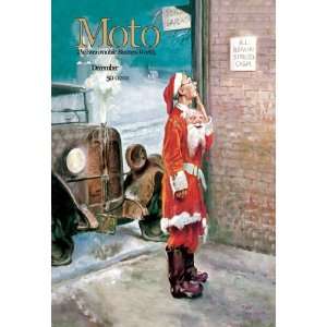 Santa Impersonators Car Needs Repairs 18X27 Giclee Paper  