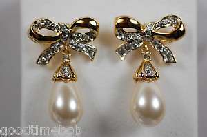   Mikimi Spanish Man Made Pearl Earrings from Mallorca, Spain.  