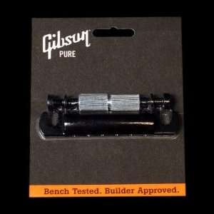  Gibson Stop Bar Tailpiece (Black Chrome) Musical 