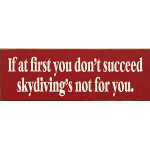  If at first you dont succeed skydivings not for you 
