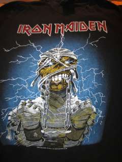 Vintage IRON MAIDEN Concert T Shirt Tour Shirt 1982 Md Rare Metal Rock 