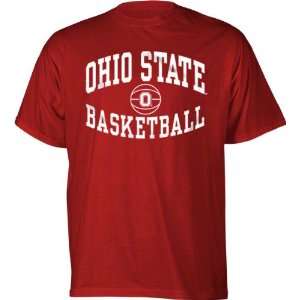  Ohio State Buckeyes Red Reversal Basketball T Shirt 