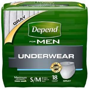  Depend Underwear for Men Maximum Absorbency, Small/Medium 