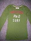 MISSES HOLLISTER L/S Tee SHIRT SIZE SMALL Green USED