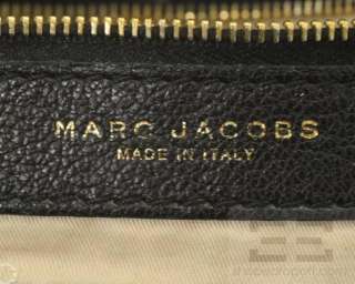 Marc Jacobs Black Leather Zipper Trim Expandable Hobo Bag  