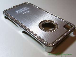 Luxury Elegant Diamond Bling Crystal Case Cover iPhone 4 Silver  