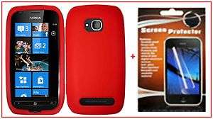   Silicone/Jelly/Skin Cover Case + LCD SCREEN For Nokia Lumia 710  