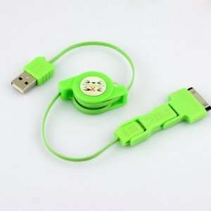   Iphone 4 4s Ipod Sync Charging Cable Green