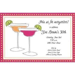 Two Margaritas, Custom Personalized Adult Parties Invitation, by 