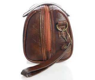 Vintage Look Brown Leather cute lomo Camera Bag E0011  