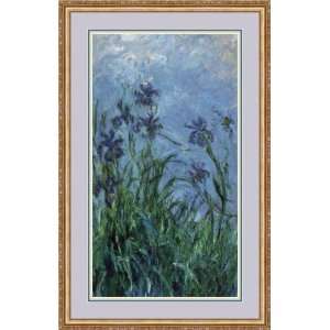  Les Iris Mauves by Claude Monet   Framed Artwork