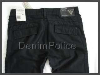 NEW $108 Guess MENS Black pants Los Angeles skinny 33/32 jeans  