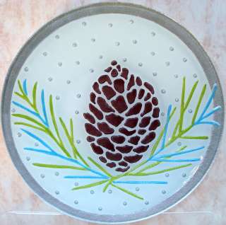 SILVESTRI Pinecone Plate CHRISTMAS Fusion 20077614  