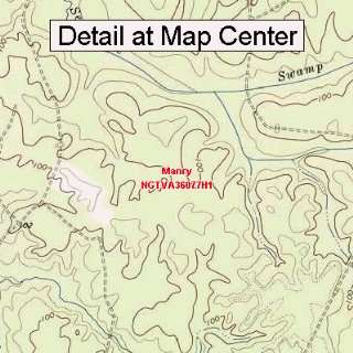  USGS Topographic Quadrangle Map   Manry, Virginia (Folded 