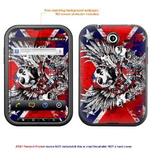 Protective Decal Skin Sticker for AT&T Pantech Pocket case 