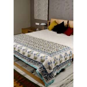  Superb Home Decorative Jaipuri Quilt with Hand Block Print 