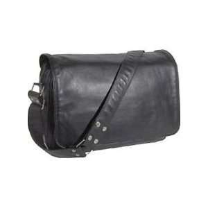  Clava Leather Laptop Mailbag / Sling   Vachetta Black 
