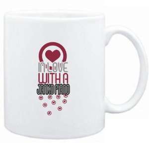  Mug White  in love with a Janko Piano  Instruments 
