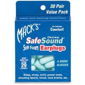  Soft Foam Earplugs, Original SafeSound, 30 pair, Sold by 