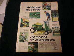 1974 John Deere 57 Riding Lawn Mower Ad  