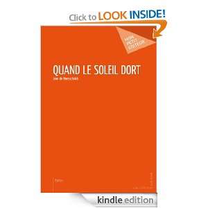 Quand le soleil dort (French Edition) Jean de Maesschalck  