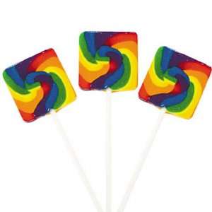 Rainbow Square Swirl Pops (2 dz)  Grocery & Gourmet Food