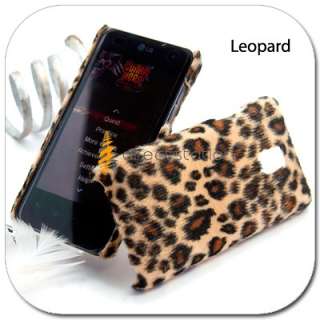 Leopard VELVET Hard Skin Case LG Optimus 2X 2X P990 / T mobile Google 