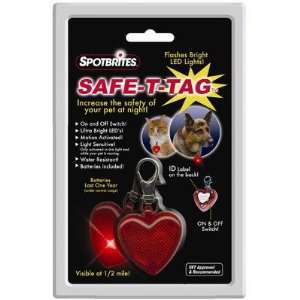  Spotbrights Safe T Tag Heart Shape Led Id Tag Carded Pet 