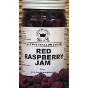Red Raspberry Jam, All Natural/Low Sugar, 9 oz
