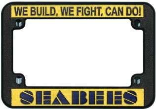 USN,NAVY,SEABEES ,MOTORCYCLE ,LICENSE,TAG,PLATE,FRAME  