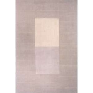   Beige Contemporary Hand Loomed Wool Rug 5.00 x 8.00.